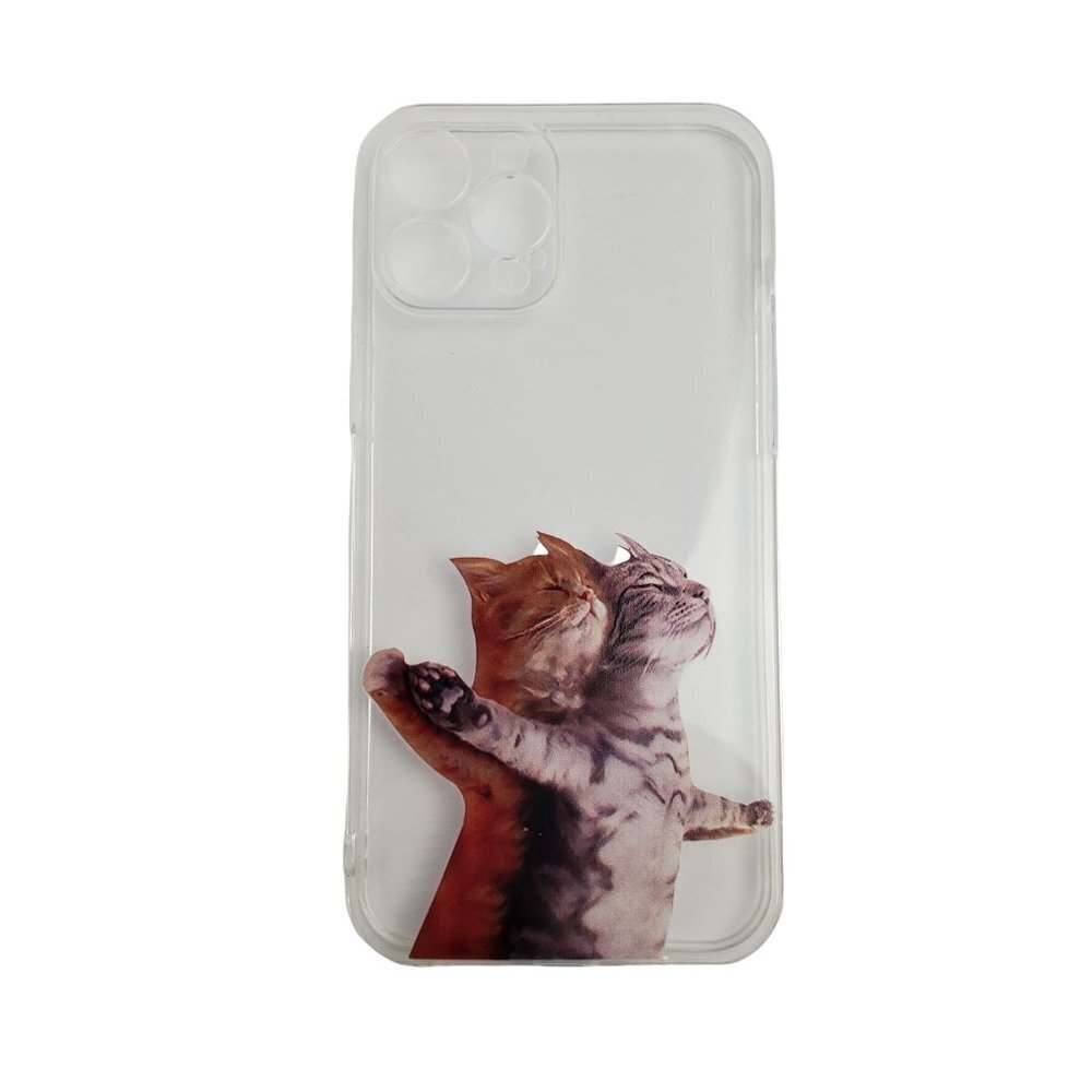 Cats in Titanic Cat Pose iPhone 12 Pro Max Clear Apple Phone Case